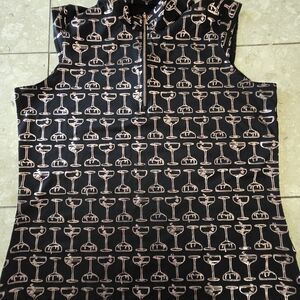 Women's Sleeveless Golf Tennis Top - Bubbly Cocktail Martini Champagne Print